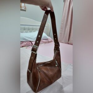 Women's Brown Leather Shoulder Bag - Classic Everyday Tote